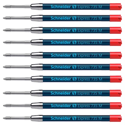 Artikelbild für Schneider Express 735 Kugelschreiberminen M rot, 10 St., Artikelnummer 185199
