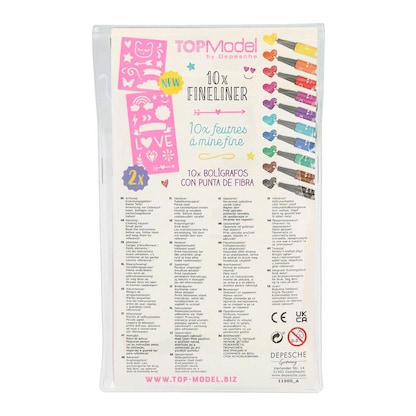 Artikelbild 7 für DEPESCHE TOPModel Fineliner farbsortiert, 10 St., Artikelnummer 932933