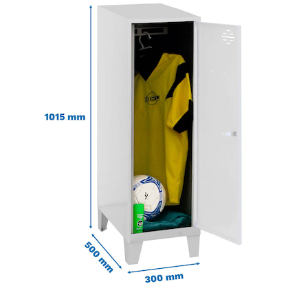 Artikelbild 2 für Simonrack Spind SIMONLOCKER DISM SINGLE grau, weiß 8425437120268, 1 Schließfach 30,0 x 50,0 x 101,5 cm, Artikelnummer 355499