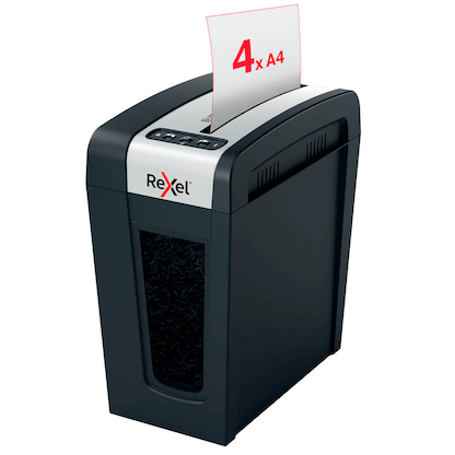 Artikelbild 12 für Rexel Secure MC4-SL Aktenvernichter mit Partikelschnitt P-5, 2 x 15 mm, bis 4 Blatt, schwarz, Artikelnummer 437182