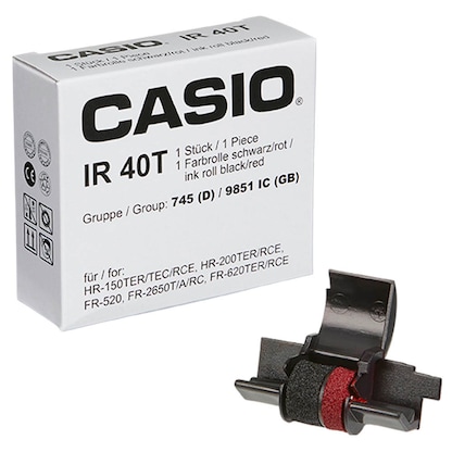 Artikelbild 19 für CASIO IR-40T-2 (Gruppe 745) schwarz/rot Farbrolle, Artikelnummer 473095