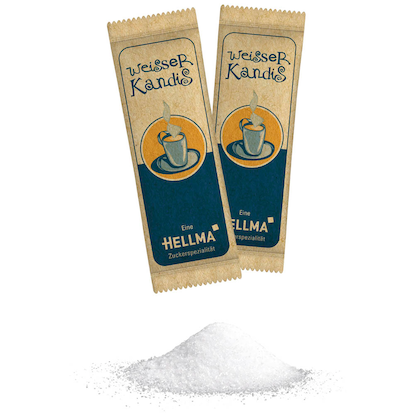 Artikelbild 2 für HELLMA Weißer Kandis Zuckersticks, 80x 6,0 g, Artikelnummer 106027