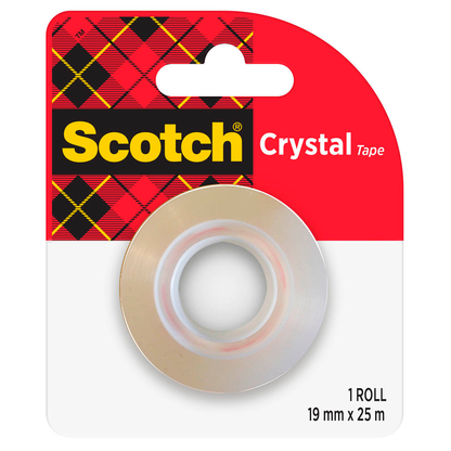 Artikelbild für Scotch Crystal Klebefilm kristall-klar 19,0 mm x 25,0 m 1 Rolle, Artikelnummer 477629