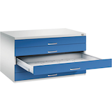 Artikelbild 1 für CP 7200 Planschrank lichtgrau, enzianblau 5 Schubladen 135,0 x 96,0 x 76,0 cm, Artikelnummer 682760