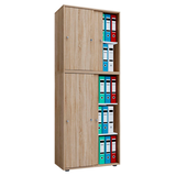 Artikelbild 1 für VCM my office Schiebetürenschrank XXL Lona, 914375 eiche 3 Fachböden 70,0 x 37,0 x 183,0 cm, Artikelnummer 973216
