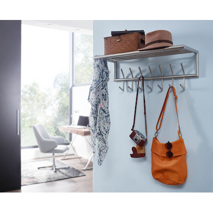 Artikelbild 3 für WOHNLING Wandgarderobe WL6.448 silber Metall 7 Haken 74,5 x 38,0 cm, Artikelnummer 908883