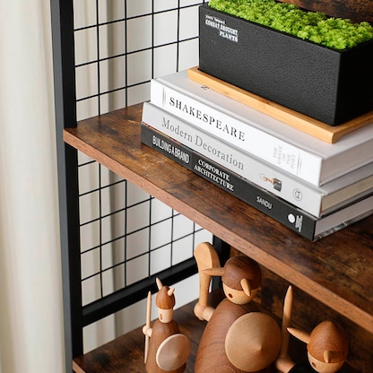 Artikelbild 9 für VASAGLE Bücherregal braun, schwarz 74,0 x 30,0 x 155,0 cm, Artikelnummer 290439