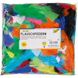 Artikelbild 1 für folia Federn mehrfarbig Flauschfedern MIX BUNT 100 g, Artikelnummer 690448