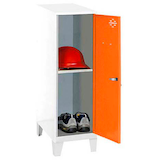 Artikelbild 1 für Simonrack Spind SIMONLOCKER DISM weiß, orange 8425437120855, 1 Schließfach 30,0 x 50,0 x 101,5 cm, Artikelnummer 355939