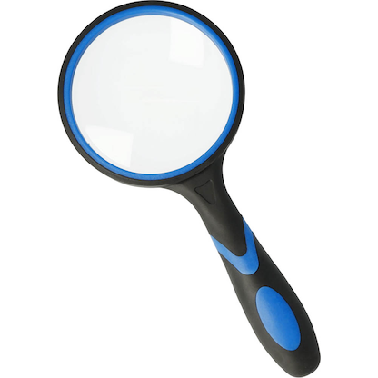 Artikelbild 20 für WESTCOTT Lupe schwarz/blau 3-fach, Ø 100 mm, Artikelnummer 537433