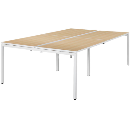 Artikelbild 13 für PAPERFLOW easyDesk Doppelschreibtisch buche rechteckig, 4-Fuß-Gestell weiß 320,0 x 166,0 cm, Artikelnummer 527940