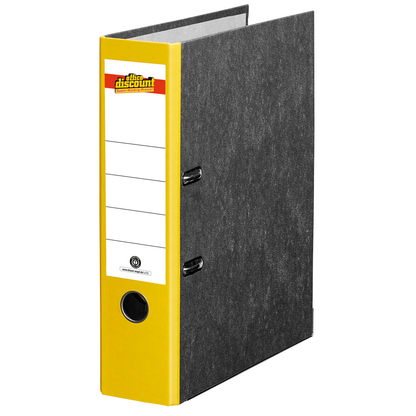 Artikelbild für office discount Ordner gelb marmoriert Karton 8,0 cm DIN A4, Artikelnummer 501403