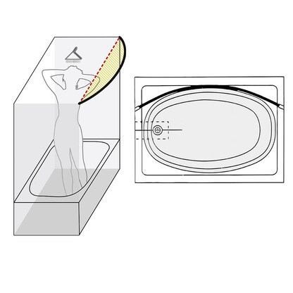 Artikelbild 2 für WENKO Metall Teleskop-Duschvorhangstange gebogen Badewannenstange, Artikelnummer 802787