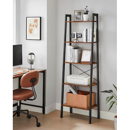 Artikelbild 3 für VASAGLE Bücherregal braun, schwarz 56,0 x 32,0 x 172,0 cm, Artikelnummer 262834