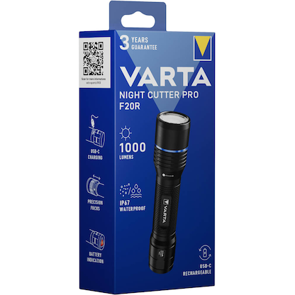 Artikelbild 3 für VARTA Night Cutter Pro F20R LED Taschenlampe schwarz 16,1 cm, 1000 Lumen, Artikelnummer 621617