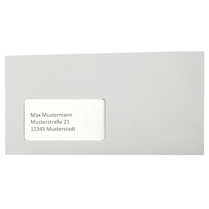 Artikelbild 4 für kaenguruh the world of paper Briefumschläge DIN lang mit Fenster grau haftklebend 1.000 St., Artikelnummer 583407