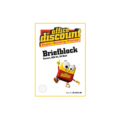 Artikelbild 2 für 10 office discount Briefblöcke DIN A4 kariert, Artikelnummer 504431