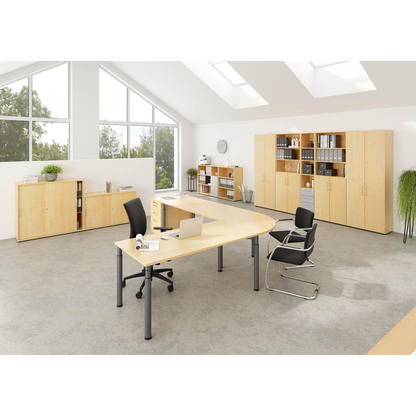 Artikelbild 4 für HAMMERBACHER Schiebetürenschrank Mirakel, V1753S/3/3/BS ahorn 2 Fachböden 120,0 x 40,0 x 110,0 cm, Artikelnummer 999413