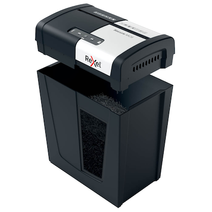 Artikelbild 3 für Rexel Secure MC6 Aktenvernichter mit Partikelschnitt P-5, 2 x 15 mm, bis 6 Blatt, schwarz, Artikelnummer 437192