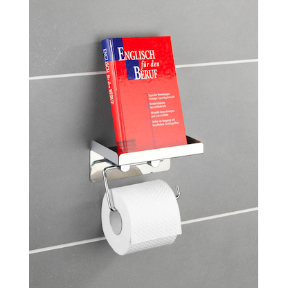 Artikelbild 5 für WENKO Toilettenpapierhalter mit Ablage 2in1 silber, Artikelnummer 813133