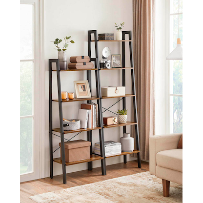 Artikelbild 4 für VASAGLE Bücherregal braun, schwarz 56,0 x 32,0 x 172,0 cm, Artikelnummer 262834