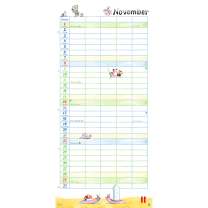 Artikelbild 12 für Heye Familienkalender Helme Heine 2026, Artikelnummer 551547