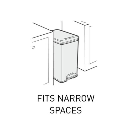 Artikelbild 13 für curver DECOBIN SLIM BIN Mülleimer 25,0 l silbermetallic, Artikelnummer 700791