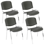 Artikelbild 1 für 4 Nowy Styl Besucherstühle Iso anthrazit Kunstleder, Artikelnummer 470839