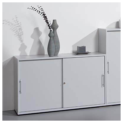 Artikelbild 6 für HAMMERBACHER Schiebetürenschrank, V1752S/5/5/RE lichtgrau 1 Fachboden 120,0 x 40,0 x 74,8 cm, Artikelnummer 977876