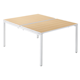 Artikelbild 1 für PAPERFLOW easyDesk Doppelschreibtisch buche rechteckig, 4-Fuß-Gestell weiß 120,0 x 166,0 cm, Artikelnummer 527782