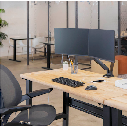 Artikelbild 7 für AKTION: Fellowes Monitor-Halterung Platinum Series 8042501 schwarz für 2 Monitore, Tischklemme, Tischbohrung mit 20 Euro CashBack, Artikelnummer 377388