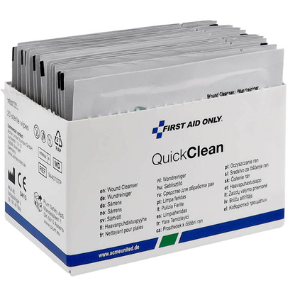 Artikelbild für FIRST AID ONLY® Wundreinigungstücher Quick Clean P-44029 00 weiß 20,0 x 12,5 cm, 1 St., Artikelnummer 314209