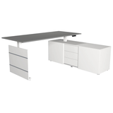 Artikelbild 1 für Kerkmann Move 3 elektrisch höhenverstellbarer Schreibtisch grafit, weiß rechteckig, Wangen-Gestell weiß 180,0 x 80,0 cm, Artikelnummer 814451