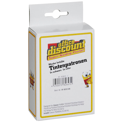 Artikelbild 2 für office discount schwarz, color Druckerpatronen kompatibel zu Canon PG560XL/CL561XL, 2er-Set, Artikelnummer 919312