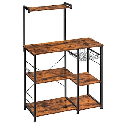 Artikelbild 7 für VASAGLE Küchen-Organizer braun, schwarz 90,0 x 40,0 x 134,0 cm, Artikelnummer 262559