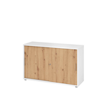 Artikelbild 1 für HAMMERBACHER Schiebetürenschrank 1752S, V1752S/W/R/BS asteiche, weiß 1 Fachboden 120,0 x 40,0 x 74,8 cm, Artikelnummer 376747