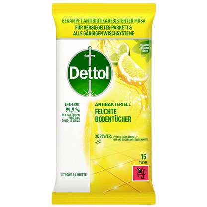 Artikelbild 11 für Dettol ANTIBAKTERIELL Zitrone & Limette Bodentücher, 15 St., Artikelnummer 971141