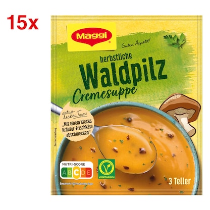 Artikelbild für Maggi® herbstliche Waldpilz Cremesuppe 15x 3 Portionen, Artikelnummer 612659