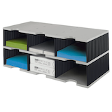 Artikelbild 1 für styro Sortierstation Styrodoc Jumbo Grundeinheit grau/schwarz mit 6 Fächer, Artikelnummer 251116