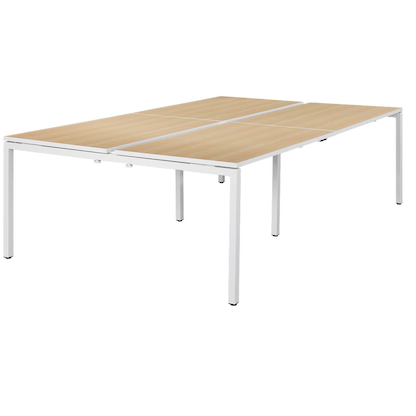 Artikelbild 9 für PAPERFLOW easyDesk Doppelschreibtisch buche rechteckig, 4-Fuß-Gestell weiß 240,0 x 166,0 cm, Artikelnummer 527907