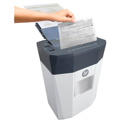 Artikelbild 9 für AKTION: HP OneShred Auto 80CC Aktenvernichter mit Partikelschnitt P-4, 4,3 x 12 mm, bis 80 Blatt, weiß, Artikelnummer 311938