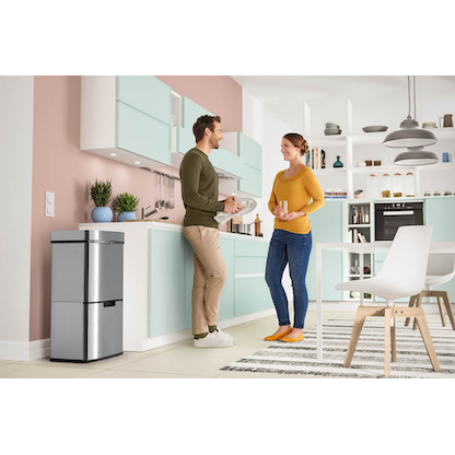 Artikelbild 4 für Hailo Öko Vario XL Mülleimer 50,0 l silber, schwarz, Artikelnummer 458579