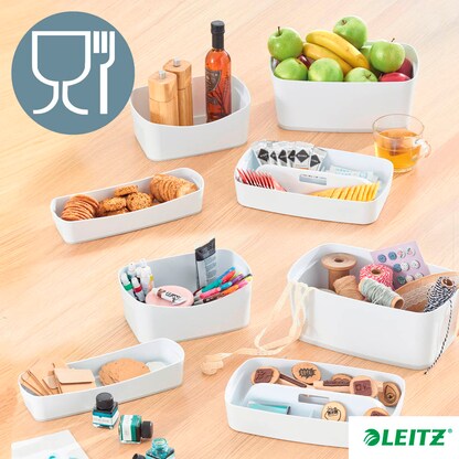 Artikelbild 4 für AKTION: LEITZ MyBox Aufbewahrungsbox 3,0 l perlweiß/grau 24,6 x 16,0 x 9,8 cm mit Prämie nach Registrierung, Artikelnummer 403232