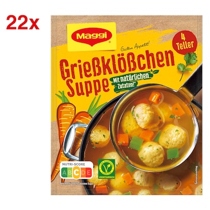 Artikelbild für Maggi® Grießklößchen Suppe 22x 4 Portionen, Artikelnummer 612661