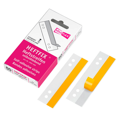 Artikelbild für 50 VELOFLEX Heftstreifen, selbstklebend HEFTFIX® 50er transparent Kunststoff, Artikelnummer 494591