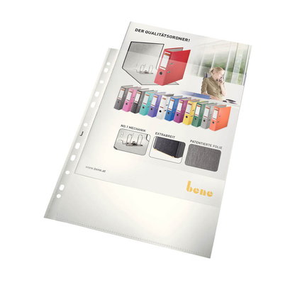 Artikelbild 2 für 100 bene Prospekthüllen DIN A4 glasklar glatt 0,10 mm, Artikelnummer 397679
