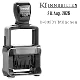 Artikelbild 1 für trodat Datumstempel mit Text individualisierbar 5430 selbstfärbend schwarz mit Logo, 1 St., Artikelnummer 442879