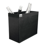 Artikelbild 1 für SIGEL Stiftehalter cintano:S saphirschwarz Lederimitat 2 Fächer 13,0 x 6,0 x 10,7 cm, Artikelnummer 376780