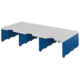 Artikelbild 1 für styro Sortierstation Styrodoc Jumbo Aufbaueinheit grau/blau mit 3 Fächer, Artikelnummer 251124