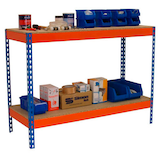 Artikelbild 1 für Simonrack Werkbank SIMONWORK BASIC 2 orange, blau 120,0 x 60,0 x 90,0 cm, Artikelnummer 980692